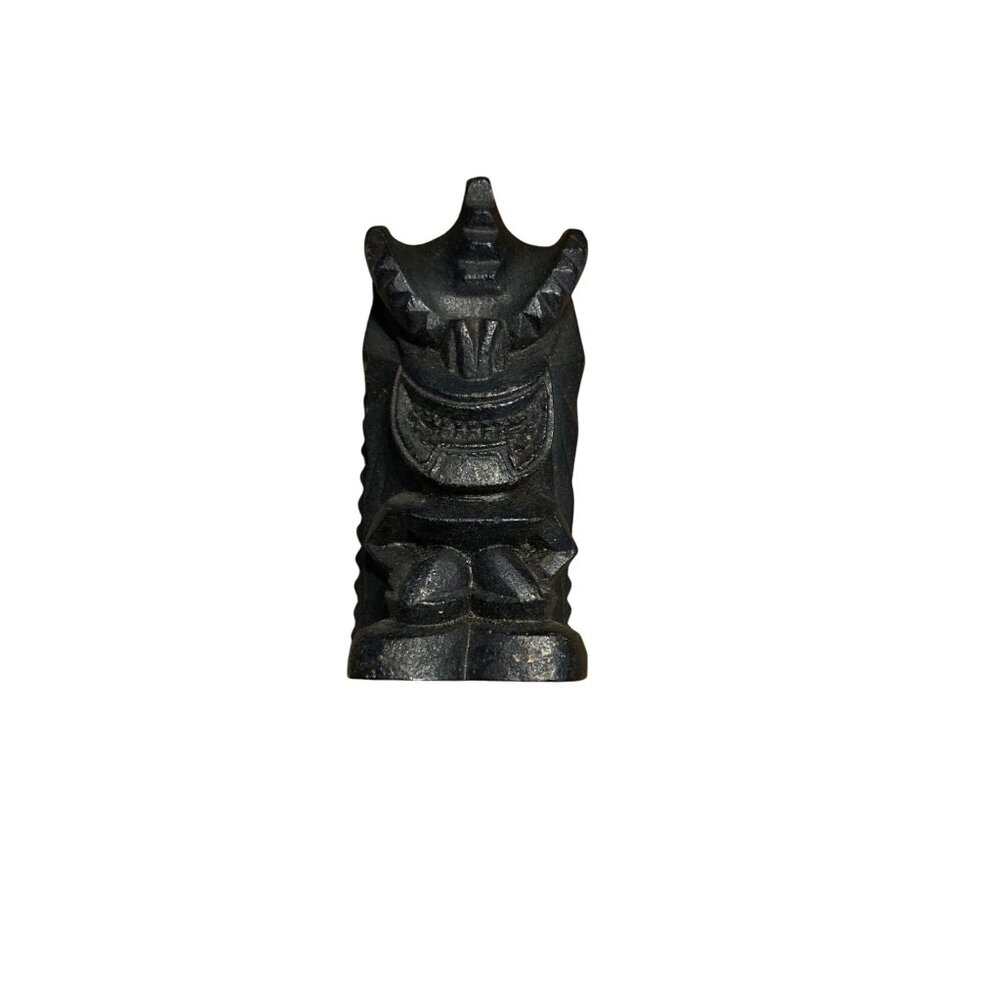 Coca Joe Tiki God Of Happiness Black Lava Figure Hawaii